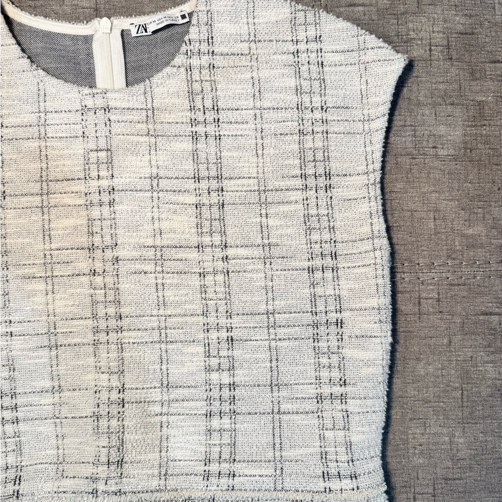 ZARA Tweed Sleeveless Dress – New Without Tags